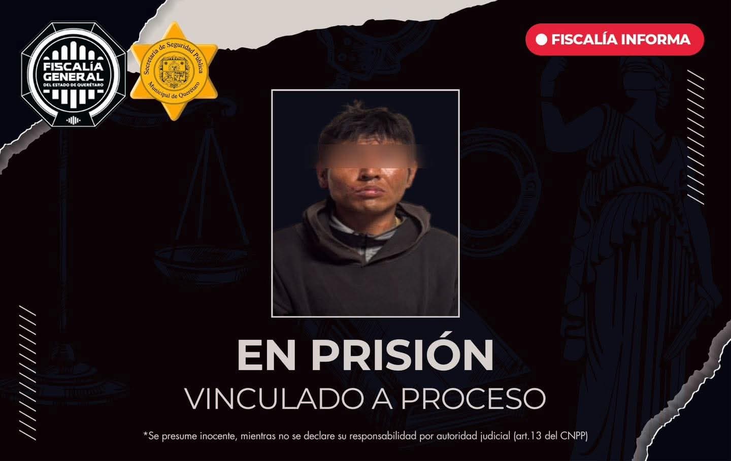 Reincidente es enviado a prisión por robo equiparado de vehículo en Querétaro