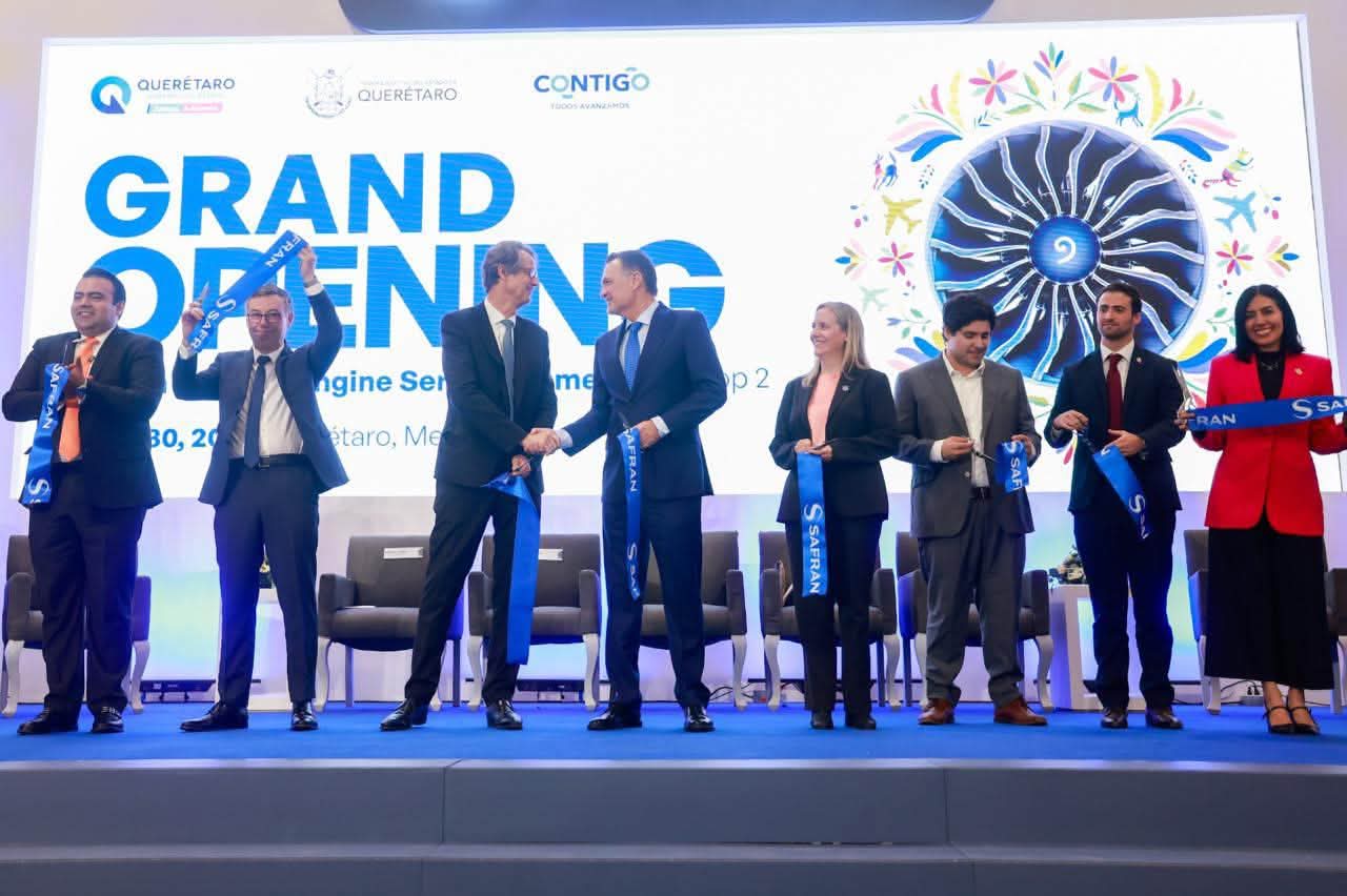 Safran inaugura en Querétaro nuevo taller de mantenimiento de motores con inversión de 140 mdd